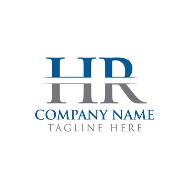 Hr harfi Tip Logo Tasarım Şablonu. Soyut Harf Hr logo Tasarımı