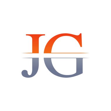 Jg harfi Tip Logo Tasarım Şablonu. Soyut Harf Jg logosu Tasarımı