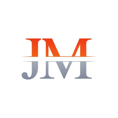 Jm harfi Tip Logo Tasarım Şablonu. Soyut Harf Jm logo Tasarımı