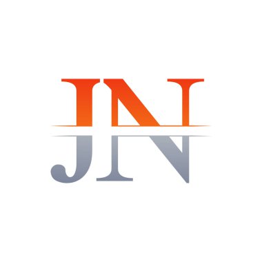 Jn harfi Tip Logo Tasarım Şablonu. Soyut Harf Jn logo Tasarımı