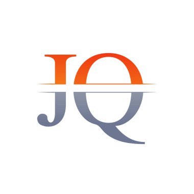 Jq harfi Tip Logo Tasarım Şablonu. Soyut Harf Jq logo Tasarımı