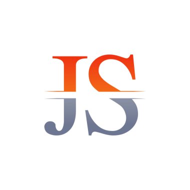 Js harfi Tip Logo Tasarım Şablonu. Soyut Harf J logosu Tasarımı