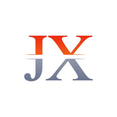Jx harfi Tip Logo Tasarım Şablonu. Soyut Harf Jx logo Tasarımı