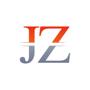 Jz harfi Tip Logo Tasarım Şablonu. Soyut Harf Jz logo Tasarımı