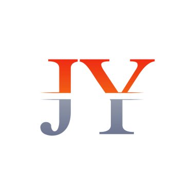 Jy harfi Tip Logo Tasarım Şablonu. Soyut Harf Jy logosu Tasarımı