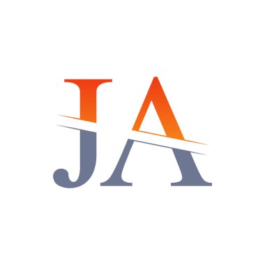 Ja harfi Tip Logo Tasarım Şablonu. Soyut Harf Ja logosu Tasarımı