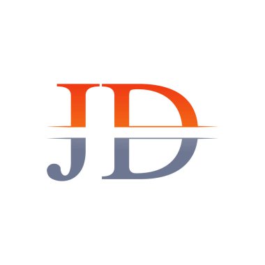 Jd harfi Tip Logo Tasarım Şablonu. Soyut Harf Jd logosu Tasarımı