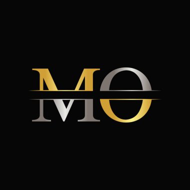 İlk Mo harfi Logo Tasarım Şablonu. Soyut Harf Mo logosu Tasarımı