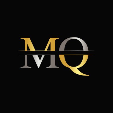 İlk Mq harfi Logo Tasarım Şablonu. Soyut Harf Mq logo Tasarımı