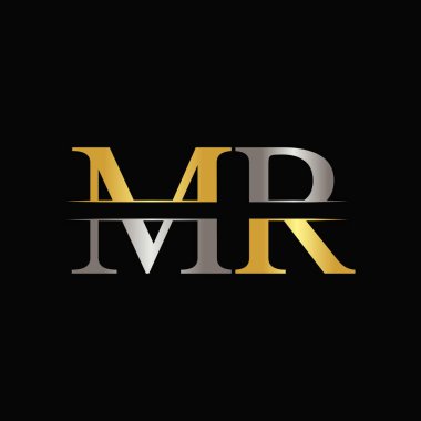 Initial MR letter Logo Design vector Template. Abstract Letter MR logo Design