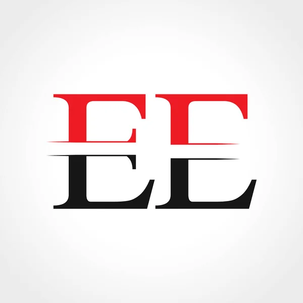 初始Ee字母链接标志业务向量模板 创意信Ee标志设计 — 图库矢量图片