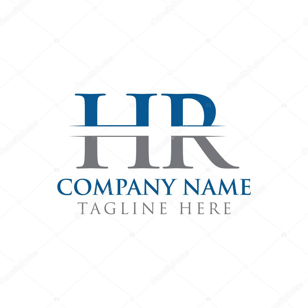 HR letter Type Logo Design vector Template. Abstract Letter HR logo Design