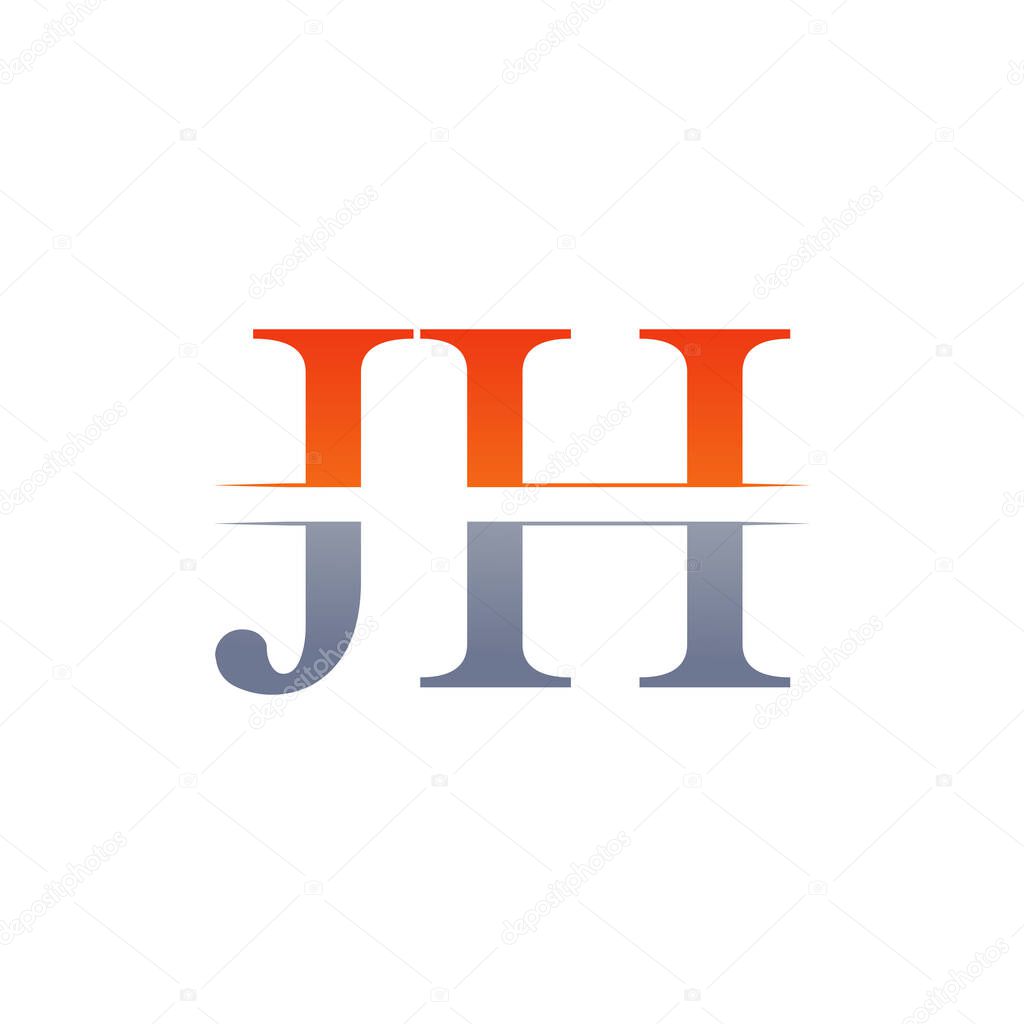 JH letter Type Logo Design vector Template. Abstract Letter JH logo Design