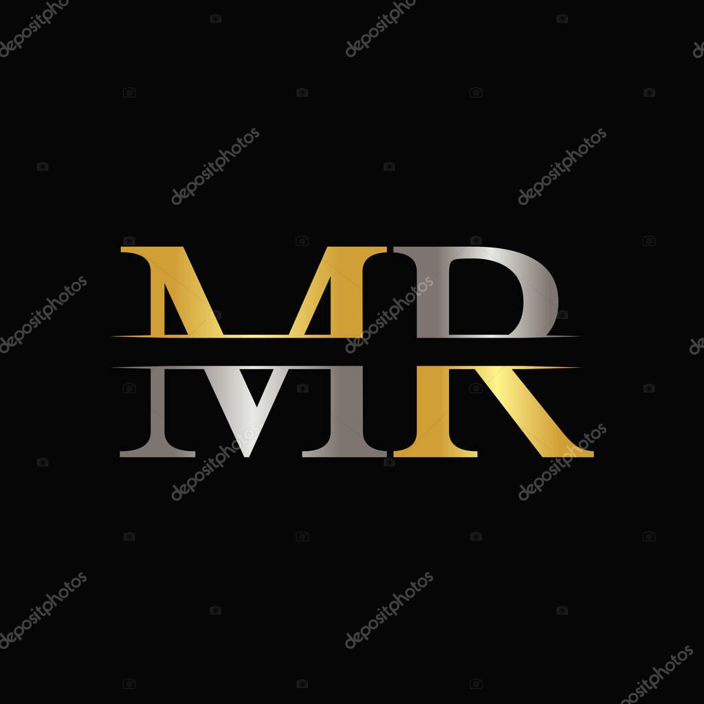 Initial MR letter Logo Design vector Template. Abstract Letter MR logo Design