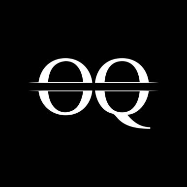 İlk Monogram Harf Oq Logo Tasarım Vektör Şablonu. Oq Harf Logo Tasarımı