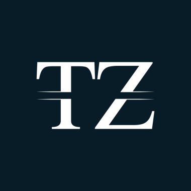 İlk Harf Tz Logo Tasarım Vektör Şablonu. Bağlı Tipografi Tz Harf Logosu Tasarımı