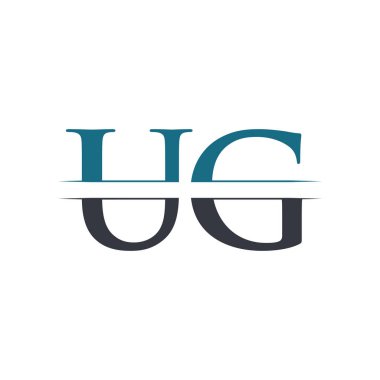 İlk Harf Ug Logo Tasarım Vektör Şablonu. Çirkin Harf Logosu Tasarımı