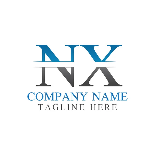初始字母Nx标志设计向量模板 Nx字母标志设计 — 图库矢量图片