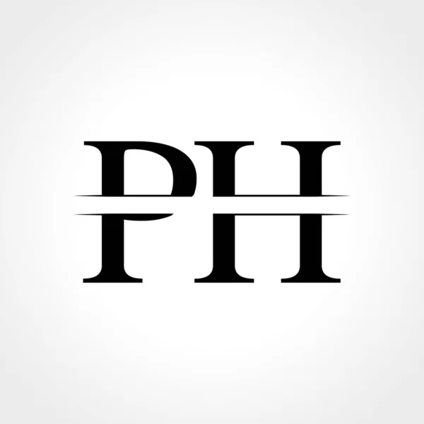 初期のモノグラム文字Phロゴデザインベクトルテンプレート アブストラクト Letter Logo Design — ストックベクタ