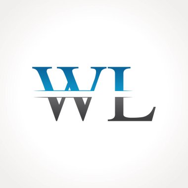 Baş harfler birbirine bağlı logo. Yaratıcı Harf WI Logo Tasarım Vektör Şablonu