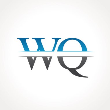 İlk Wq Harfi Bağlı Logo. Yaratıcı Harf Wq Logo Tasarım Vektörü Şablonu