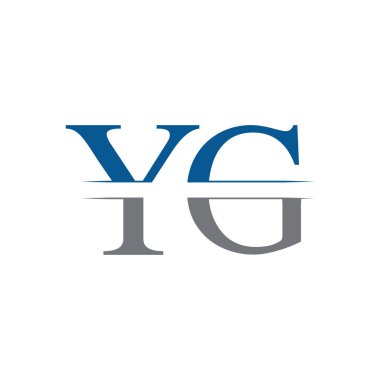 İlk Yg Logo Tasarım Vektör Şablonu. Yaratıcı Letter Yg İş Logo Vektörü İllüstrasyonu