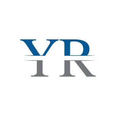 İlk Yr Logo Tasarım Vektör Şablonu. Yaratıcı Letter Yr İş Logosu Vektör İllüstrasyonu