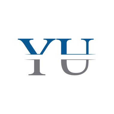 Yu Logo Tasarım Şablonu. Yaratıcı Mektup Yu İş Logosu Vektörü İllüstrasyonu