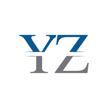Başlangıç Yz Logo Tasarım Vektör Şablonu. Yaratıcı Harf Yz İş Logosu Vektör İllüstrasyonu