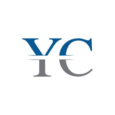 Y Logosu Tasarım Şablonu. Yaratıcı Letter Yc İş Logosu Vektör İllüstrasyonu