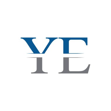 Ye Logosu Tasarım Şablonu. Yaratıcı Harf Ye İş Logosu Vektörü İllüstrasyonu