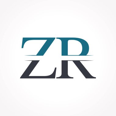 İlk Zr Logo Tasarım Vektör Şablonu. Yaratıcı Harf Zr İş Logo Vektörü İllüstrasyonu
