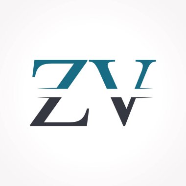 İlk Zv Logo Tasarım Vektör Şablonu. Yaratıcı Harf Zv İş Logo Vektörü İllüstrasyonu