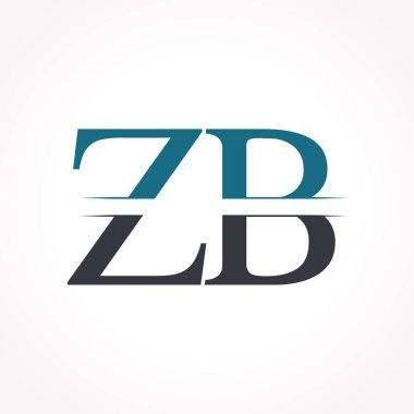 İlk Zb Logo Tasarım Vektör Şablonu. Yaratıcı Harf Zb İş Logo Vektörü İllüstrasyonu