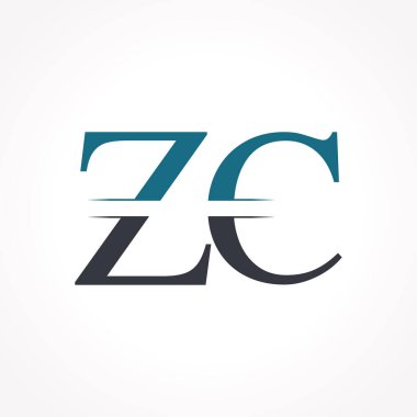 Zc Logo Tasarım Şablonu. Yaratıcı Harf Zc İş Logo Vektörü İllüstrasyonu