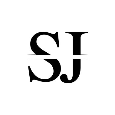 İlk Harf Sj Logo Tasarım Vektör Şablonu. Sj Harf Logo Tasarımı