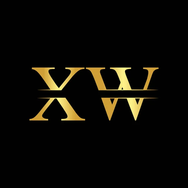 Carta Creativa Logo Vector Con Color Oro Diseño Logotipo Carta — Vector de stock