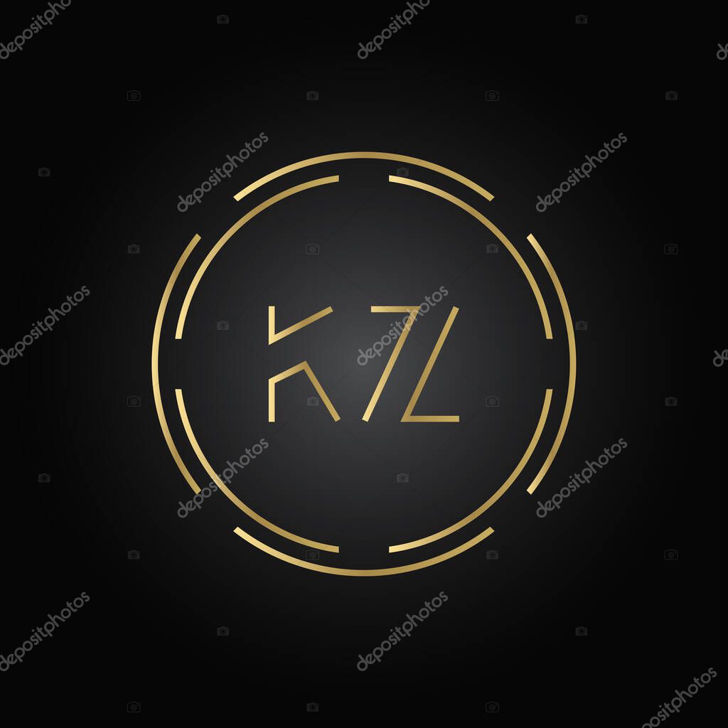 Linked Letter KZ Logo Design vector Template. Creative Abstract KZ Minimal, Flat Logo Design Vector Illustration
