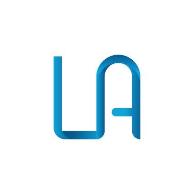 LA baş harfi İş Logosu Tasarım Şablonu. Soyut Mektup Los Angeles logo tasarımı