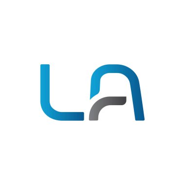 LA baş harfi İş Logosu Tasarım Şablonu. Soyut Mektup Los Angeles logo tasarımı
