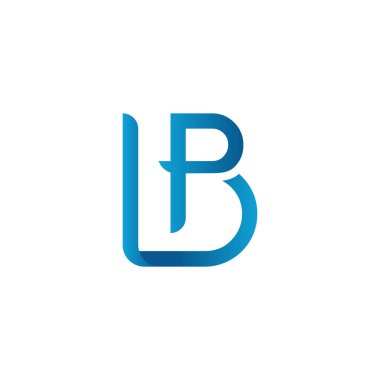 İlk LB veya LBP harfli İşletme Logosu Tasarım Şablonu. Soyut Harf LB veya LBP logo tasarımı