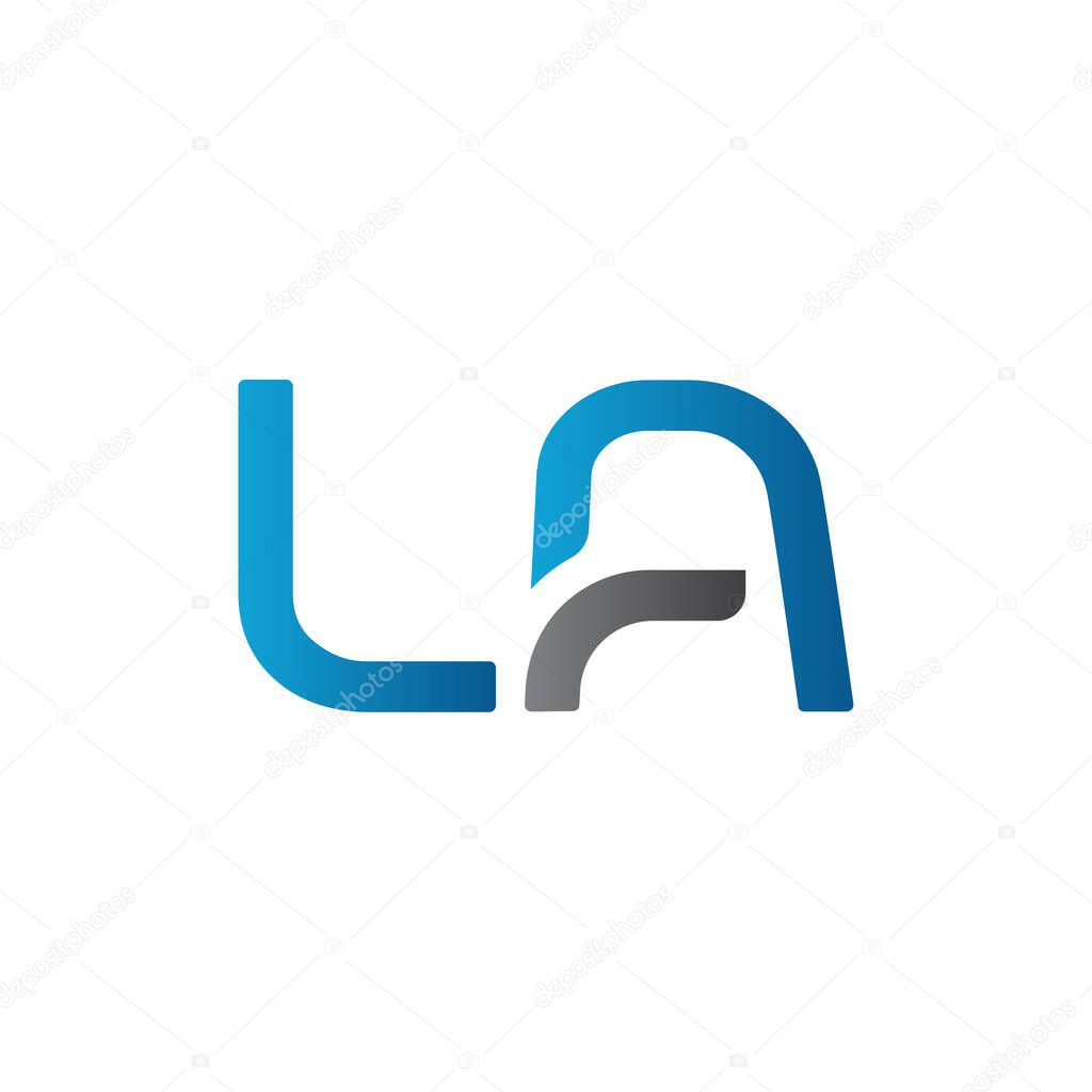 Initial LA letter Business Logo Design vector Template. Abstract Letter LA logo Design