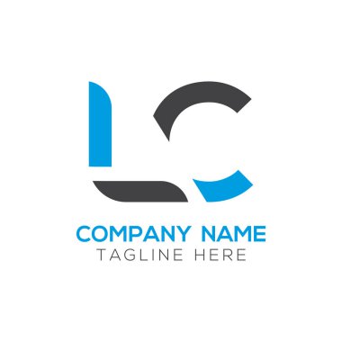 İlk LC harfi İş Logosu Tasarım Şablonu. Soyut Harf LC logo tasarımı