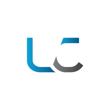 İlk LC harfi İş Logosu Tasarım Şablonu. Soyut Harf LC logo tasarımı