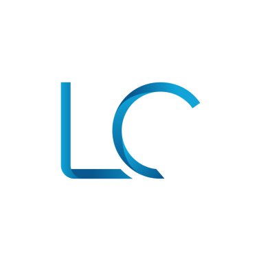 İlk LC harfi İş Logosu Tasarım Şablonu. Soyut Harf LC logo tasarımı