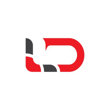 LD baş harfi İş Logosu Tasarım Şablonu. Soyut Harf LD logo Tasarımı
