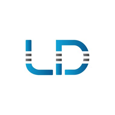 LD baş harfi İş Logosu Tasarım Şablonu. Soyut Harf LD logo Tasarımı