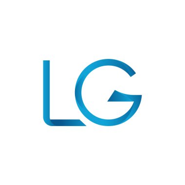 İlk LG harfi İş Logosu Tasarım Şablonu. Soyut Harf LG logo tasarımı