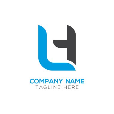 İlk LH harfi İş Logosu Tasarım Şablonu. Soyut Harf LH logosu Tasarımı