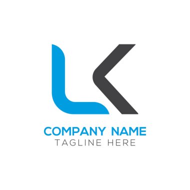 İlk LK harfi İş Logosu Tasarım Şablonu. Soyut Harf LK logo tasarımı